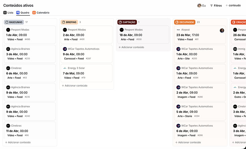 Responsável automático por status