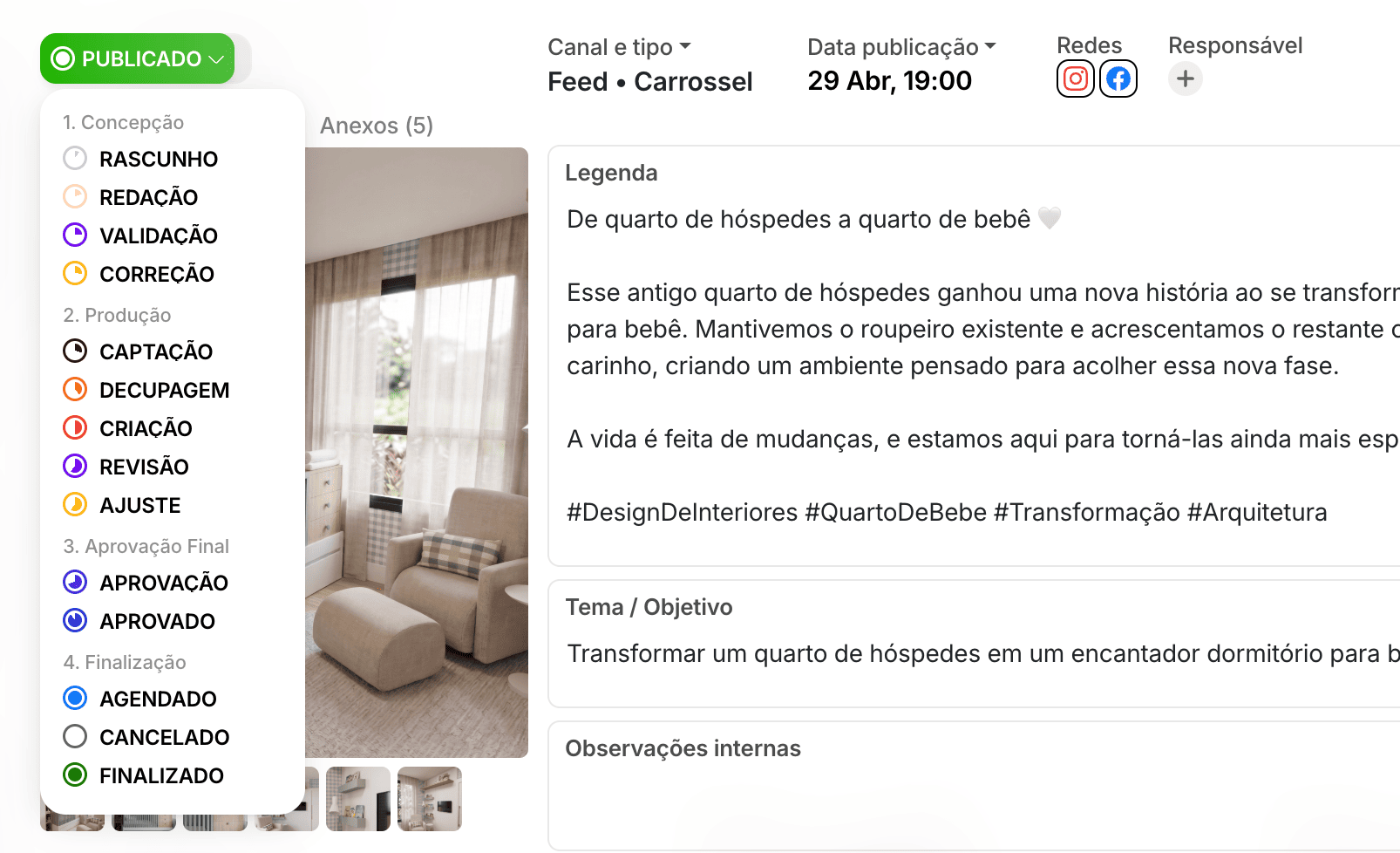 Do planejamento ao agendado